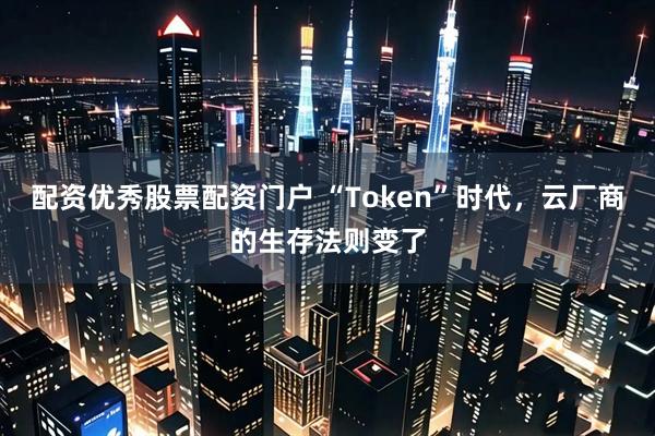 配资优秀股票配资门户 “Token”时代，云厂商的生存法则变了